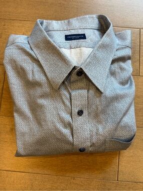 Proper Cloth Men's Grey Micro-Pattern Dress Shirt